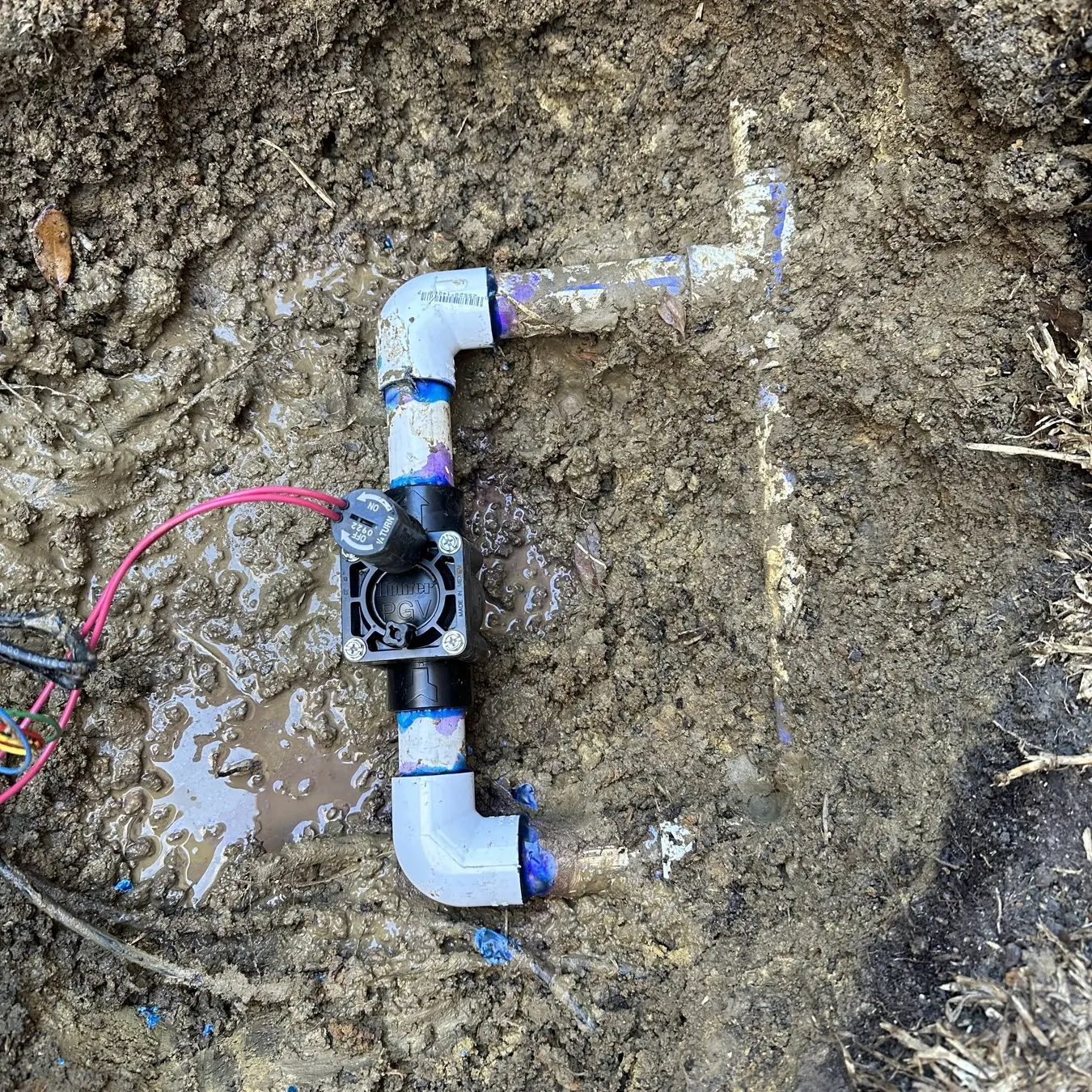 Sprinkler lateral line repair
